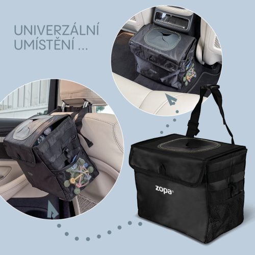 ZOPA Vízálló autós hulladékgyűjtő fedéllel